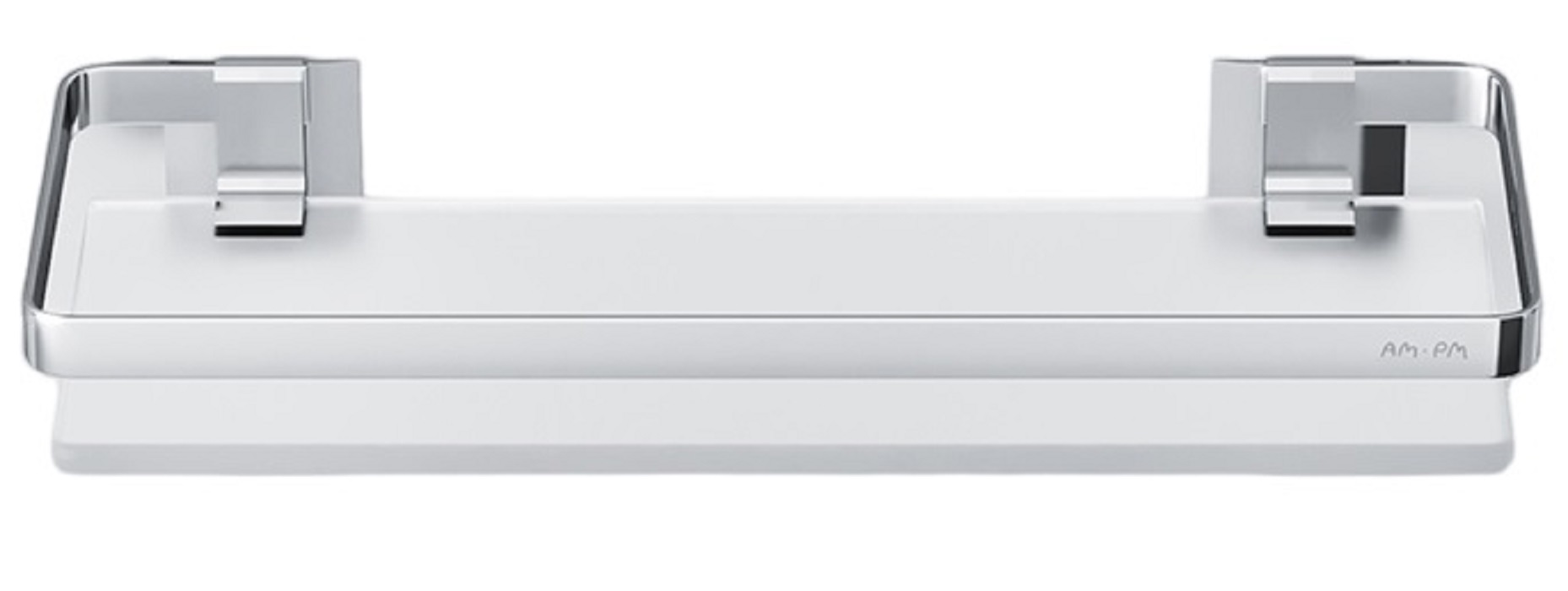 Полка для ванной прямоугольная AM.PM Sense L A7455100 1 ярусная стеклянная  — купить по низкой цене в интернет-магазине Стройландия, отзывы и  характеристики, доставка в Саратове